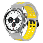 20mm Breathable Two-Color Silicone Watch Band, For Samsung Galaxy Watch 4 Classic 42mm, For Galaxy Watch Active 2
