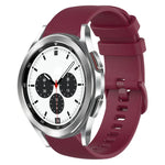 20mm Plaid Solid Color Silicone Watch Band, For Samsung Galaxy Watch4 44mm, For Samsung Galaxy Watch4 Classic 46mm, For Samsung Galaxy Watch4 Classic 42mm, For Samsung Galaxy Watch Active 2