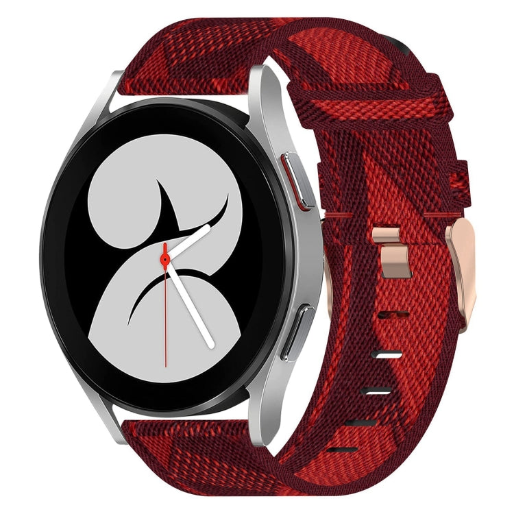 20mm Nylon Woven Watch Band, For Samsung Galaxy Watch5 40mm, For Samsung Galaxy Watch5 44mm, For Samsung Galaxy Watch5 Pro 45mm, For Samsung Galaxy Watch4 40mm, For Samsung Galaxy Watch4 44mm, For Samsung Galaxy Watch4 Classic 46mm