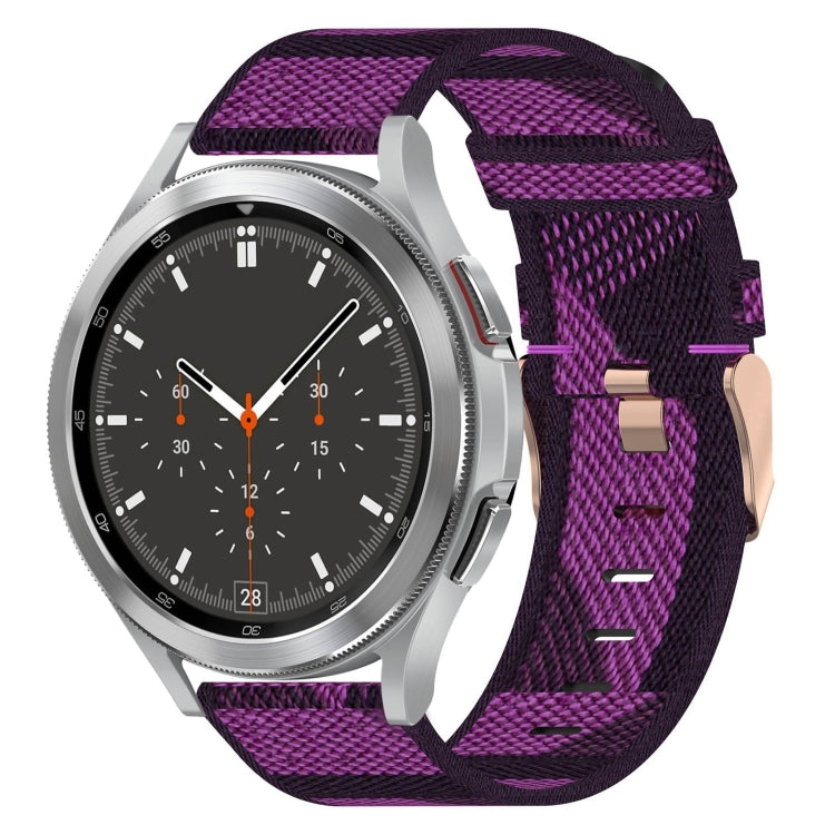 20mm Nylon Woven Watch Band, For Samsung Galaxy Watch5 40mm, For Samsung Galaxy Watch5 44mm, For Samsung Galaxy Watch5 Pro 45mm, For Samsung Galaxy Watch4 40mm, For Samsung Galaxy Watch4 44mm, For Samsung Galaxy Watch4 Classic 46mm