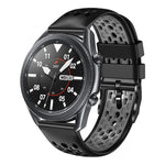 22mm Two-Color Breathable Silicone Watch Band, For Samsung Galaxy Watch3 45mm, For Samsung Galaxy Watch 46mm, For Samsung Gear S3 Classic, For Samsung Gear S3 Frontier