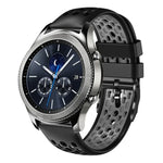 22mm Two-Color Breathable Silicone Watch Band, For Samsung Galaxy Watch3 45mm, For Samsung Galaxy Watch 46mm, For Samsung Gear S3 Classic, For Samsung Gear S3 Frontier
