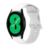 20mm Butterfly Buckle Solid Color Silicone Watch Band, For Samsung Galaxy Watch 4 44mm, For Samsung Galaxy Watch 4 Classic 46mm, For Samsung Galaxy Watch 4 Classic 42mm, For Samsung Galaxy Watch Active 2