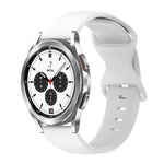 20mm Butterfly Buckle Solid Color Silicone Watch Band, For Samsung Galaxy Watch 4 44mm, For Samsung Galaxy Watch 4 Classic 46mm, For Samsung Galaxy Watch 4 Classic 42mm, For Samsung Galaxy Watch Active 2