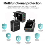 45W PD3.0 + 2 x QC3.0 USB Multi Port Charger with Type-C to 8 Pin Cable, EU Plug, EU Plug + Type-C to 8 Pin Cable