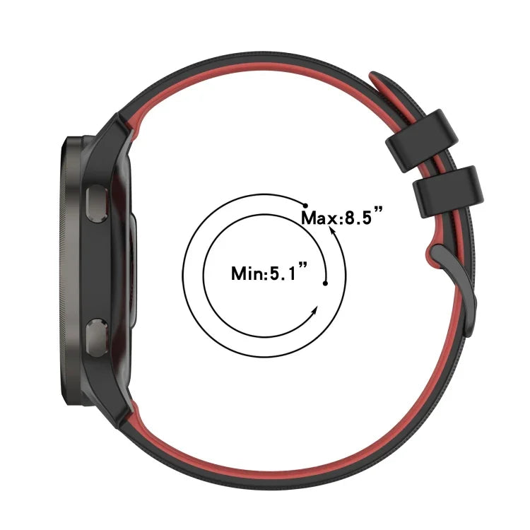 20mm Checkered Two-Color Silicone Watch Band, For Samsung Gear Sport, For Samsung Gear S2 Classic