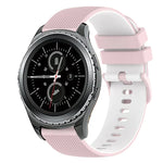 20mm Checkered Two-Color Silicone Watch Band, For Samsung Gear Sport, For Samsung Gear S2 Classic