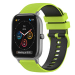 20mm Checkered Two-Color Silicone Watch Band, For Amazfit GTS, For Amazfit BIP