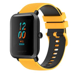 20mm Checkered Two-Color Silicone Watch Band, For Amazfit GTS, For Amazfit BIP