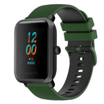 20mm Checkered Two-Color Silicone Watch Band, For Amazfit GTS, For Amazfit BIP