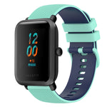 20mm Checkered Two-Color Silicone Watch Band, For Amazfit GTS, For Amazfit BIP