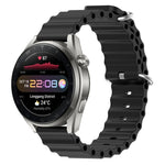 22mm Ocean Style Silicone Solid Color Watch Band, For Huawei Watch 3 Pro New