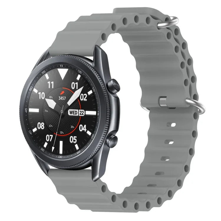 22mm Ocean Style Silicone Solid Color Watch Band, For Samsung Galaxy Watch3 45mm, For Samsung Galaxy Watch 46mm, For Samsung Gear S3 Classic, For Samsung Gear S3 Frontier