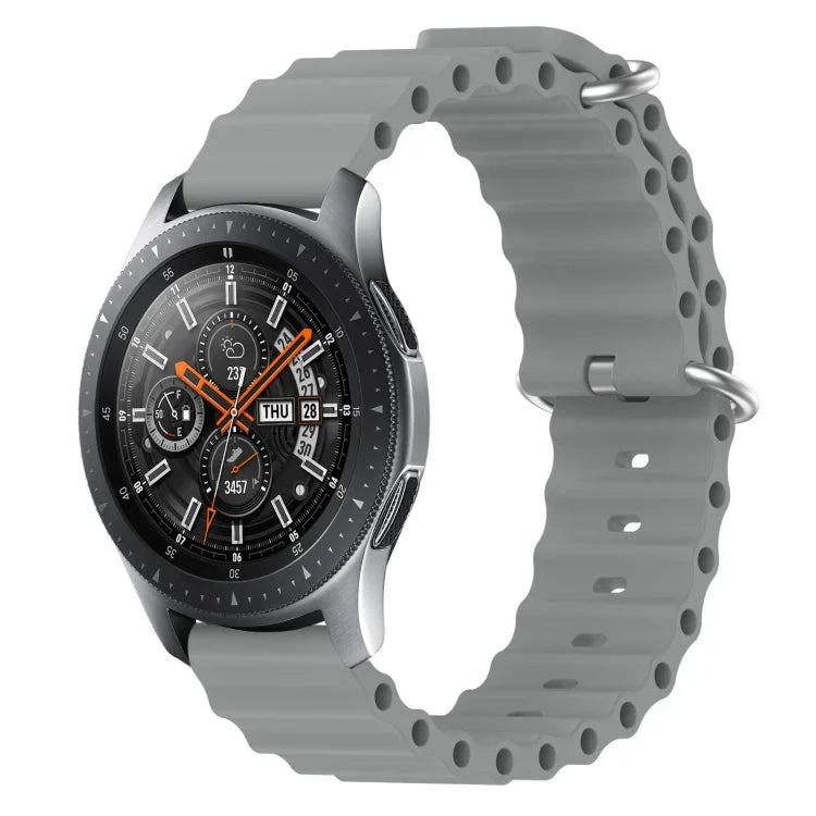 22mm Ocean Style Silicone Solid Color Watch Band, For Samsung Galaxy Watch3 45mm, For Samsung Galaxy Watch 46mm, For Samsung Gear S3 Classic, For Samsung Gear S3 Frontier