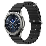22mm Ocean Style Silicone Solid Color Watch Band, For Samsung Galaxy Watch3 45mm, For Samsung Galaxy Watch 46mm, For Samsung Gear S3 Classic, For Samsung Gear S3 Frontier