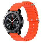 22mm Ocean Style Silicone Solid Color Watch Band, For Samsung Galaxy Watch3 45mm, For Samsung Galaxy Watch 46mm, For Samsung Gear S3 Classic, For Samsung Gear S3 Frontier