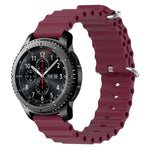 22mm Ocean Style Silicone Solid Color Watch Band, For Samsung Galaxy Watch3 45mm, For Samsung Galaxy Watch 46mm, For Samsung Gear S3 Classic, For Samsung Gear S3 Frontier