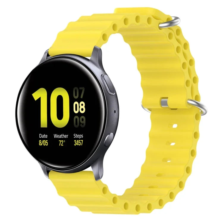 20mm Ocean Style Silicone Solid Color Watch Band, For Samsung Galaxy Watch Active 2 44mm, For Samsung Galaxy Watch 42mm