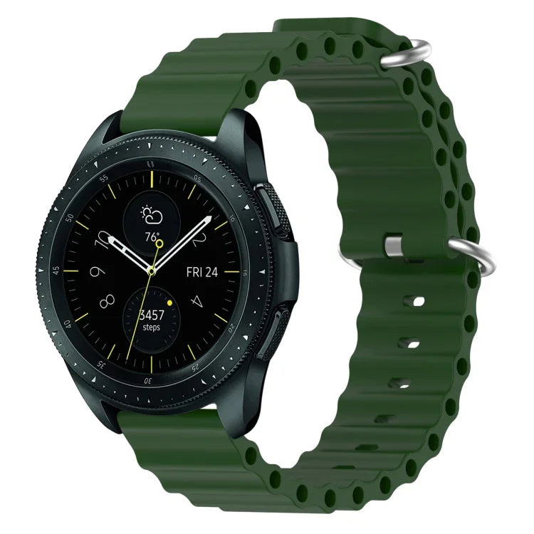 20mm Ocean Style Silicone Solid Color Watch Band, For Samsung Galaxy Watch Active 2 44mm, For Samsung Galaxy Watch 42mm