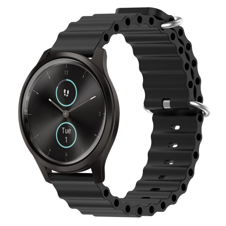 20mm Ocean Style Silicone Solid Color Watch Band, For Garmin Garminmove Style, For Garmin Forerunner 645 Music