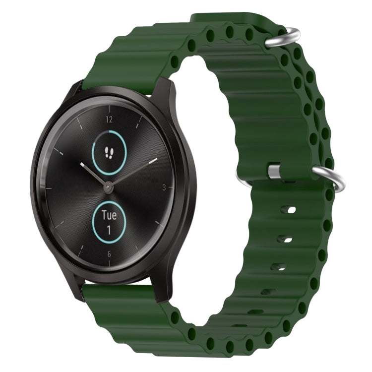 20mm Ocean Style Silicone Solid Color Watch Band, For Garmin Garminmove Style, For Garmin Forerunner 645 Music
