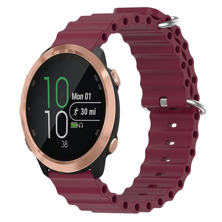 20mm Ocean Style Silicone Solid Color Watch Band, For Garmin Garminmove Style, For Garmin Forerunner 645 Music