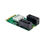 ST551 6Gbps PCIe B+M key to 2 Port SATA 3.0 Card M.2 to dual SATA  Adapter, ST551