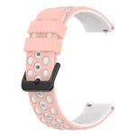 22mm Two-Color Porous Silicone Watch Band, For Samsung Galaxy Watch3 45mm, For Samsung Galaxy Watch 46mm, For Samsung Gear S3 Classic, For Samsung Gear S3 Frontier