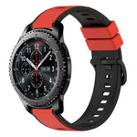 22mm Two-Color Silicone Watch Band, For Samsung Galaxy Watch3 45mm, For Samsung Galaxy Watch 46mm, For Samsung Gear S3 Classic, For Samsung Gear S3 Frontier