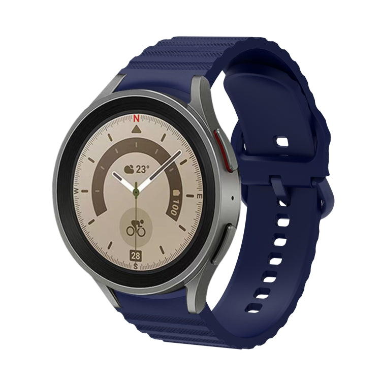 Wave Dotted Pure Color Buckle Silicone Watch Band, For Samsung Galaxy Watch 5 / 5 Pro, For Samsung Galaxy Watch 4