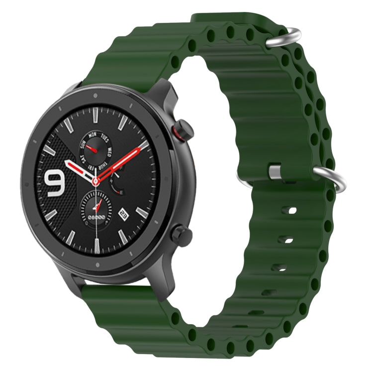 Ocean Style Solid Color Silicone Watch Band, For Amazfit GTR 4 22mm, For Amazfit GTS 4 Mini 20mm
