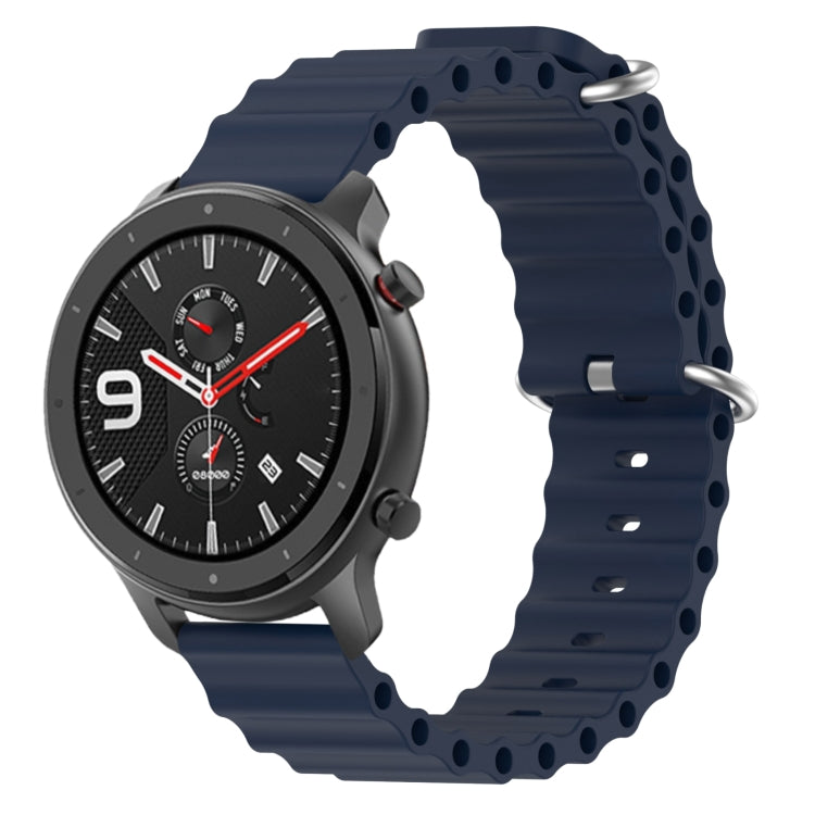 Ocean Style Solid Color Silicone Watch Band, For Amazfit GTR 4 22mm, For Amazfit GTS 4 Mini 20mm