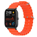 Ocean Style Solid Color Silicone Watch Band, For Amazfit GTR 4 22mm, For Amazfit GTS 4 Mini 20mm