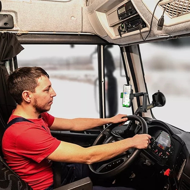D001 Mount For Truck Excavator Forklift Long Arm Sturdy Cell Phone Holder, D001