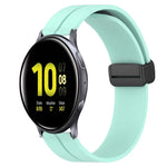 20mm Solid Color Magnetic Clasp Silicone Watch Band, For Samsung Galaxy Watch Active2 44mm, For Samsung Galaxy Watch 42mm