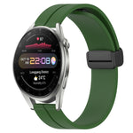 22mm Solid Color Magnetic Clasp Silicone Watch Band, For Huawei Watch 3 Pro New