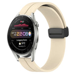 22mm Solid Color Magnetic Clasp Silicone Watch Band, For Huawei Watch 3 Pro New