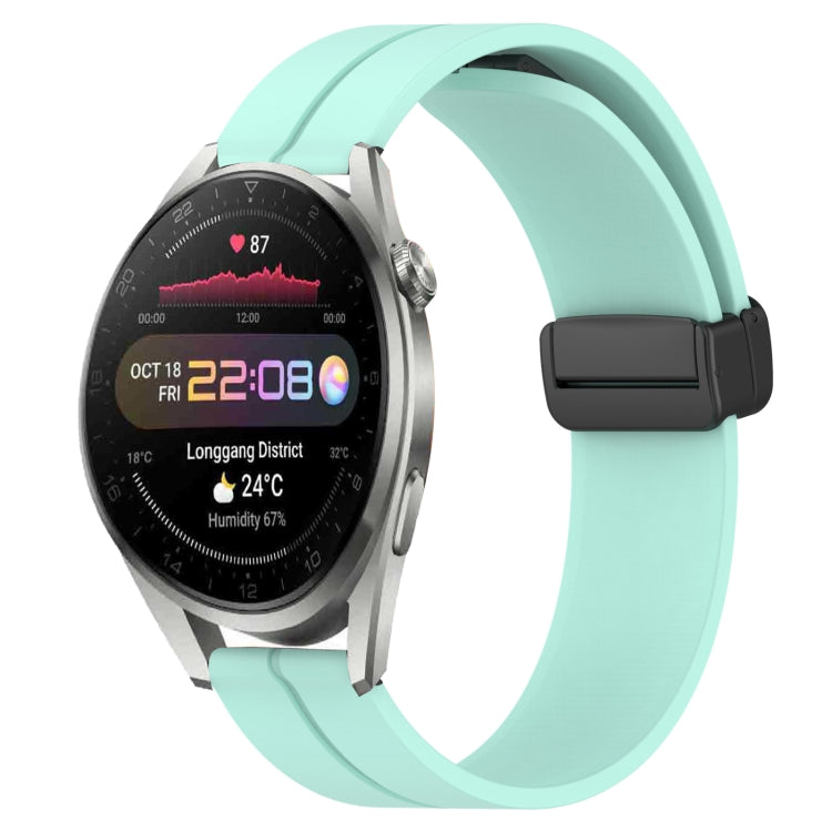 22mm Solid Color Magnetic Clasp Silicone Watch Band, For Huawei Watch 3 Pro New