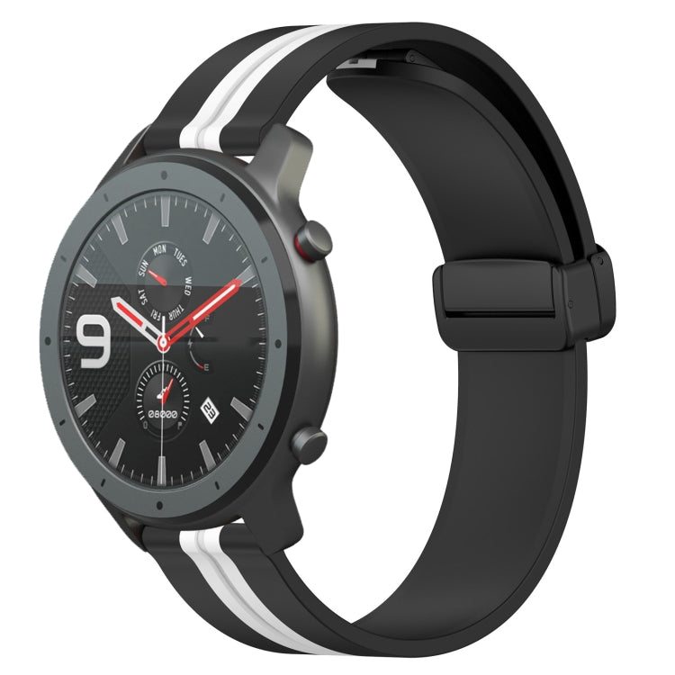 22mm Folding Magnetic Clasp Silicone Watch Band, For Amazfit GTR 2, For Amazfit 3, For Amazfit GTR 47mm