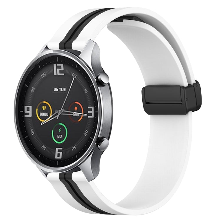 22mm Folding Magnetic Clasp Silicone Watch Band, For Xiaomi MI Watch Color