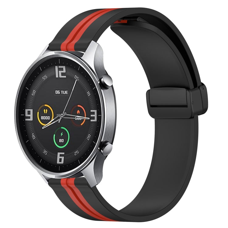22mm Folding Magnetic Clasp Silicone Watch Band, For Xiaomi MI Watch Color