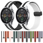 22mm Folding Magnetic Clasp Silicone Watch Band, For Xiaomi MI Watch Color