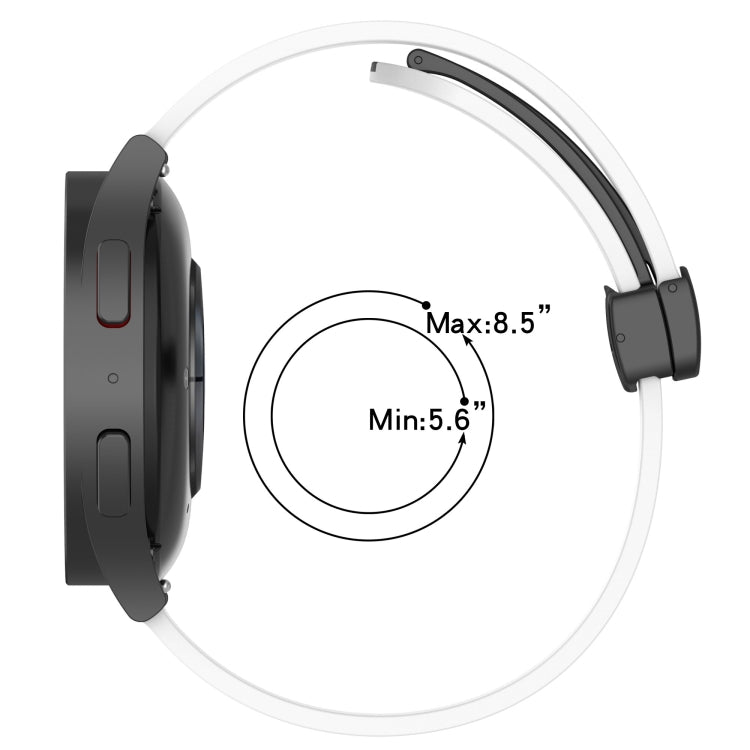 22mm Folding Magnetic Clasp Silicone Watch Band, For Xiaomi MI Watch Color