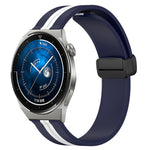 22mm Folding Magnetic Clasp Silicone Watch Band, For Huawei Watch GT3 Pro 46mm, For Huawei Watch GT3 46mm, For Huawei Watch GT Runner, For Huawei Watch 3