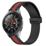 22mm Folding Magnetic Clasp Silicone Watch Band, For Samsung Galaxy Watch3 45mm, For Samsung Galaxy Watch 46mm, For Samsung Gear S3 Classic, For Samsung Gear S3 Frontier