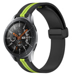 22mm Folding Magnetic Clasp Silicone Watch Band, For Samsung Galaxy Watch3 45mm, For Samsung Galaxy Watch 46mm, For Samsung Gear S3 Classic, For Samsung Gear S3 Frontier