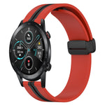 20mm Folding Magnetic Clasp Silicone Watch Band, For Honor Watch ES, For Honor MagicWatch2 42mm