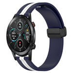 20mm Folding Magnetic Clasp Silicone Watch Band, For Honor Watch ES, For Honor MagicWatch2 42mm