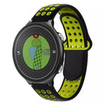 Two-Color Punched Breathable Silicone Watch Band, For Garmin Approach S6