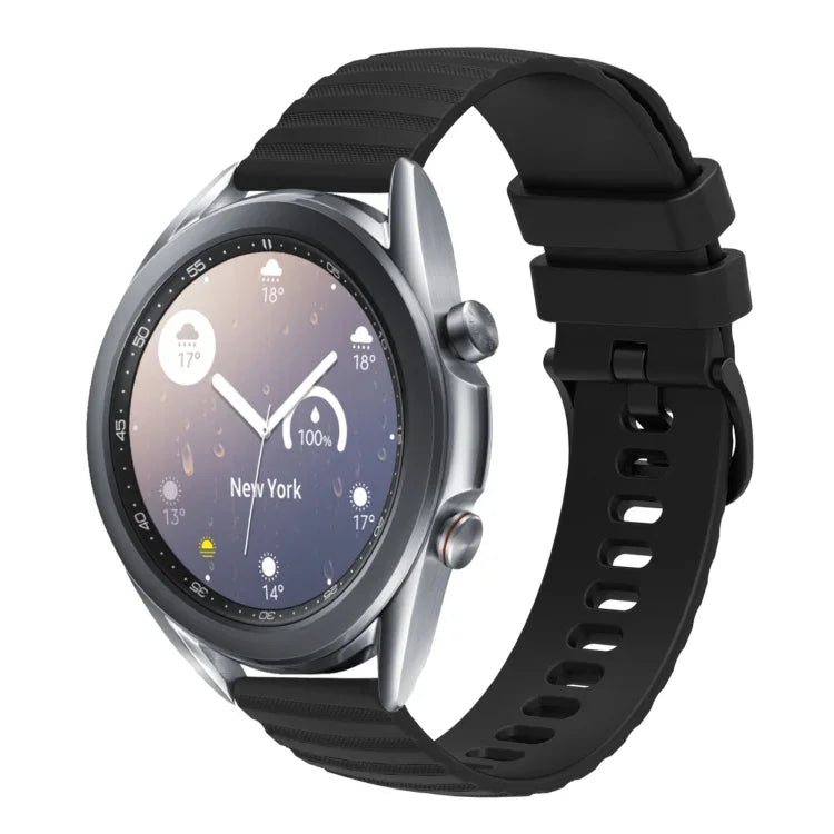 22mm Wavy Dot Pattern Solid Color Silicone Watch Band, For Samsung Galaxy Watch3 45mm, For Samsung Galaxy Watch 46mm, For Samsung Gear S3 Classic, For Samsung Gear S3 Frontier